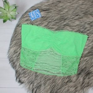 Free People Grass Green Galloon Bandeau Bra